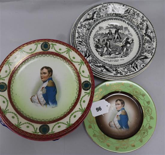 Napoleon commemorative ceramics, 19th/20th century: - six plates and four soup dishes
